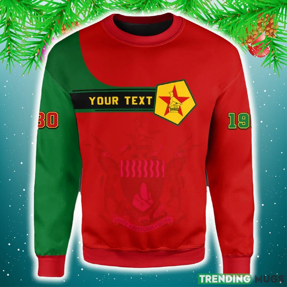 Personalized Zimbabwe Red 3D Sweater Community Logo Funny Gift For Men And Women Christmas Holiday 3D Sweater Personalized Zimbabwe Red 3D Sweater Community Logo Funny Gift For Men And Women Christmas Holiday 3D Sweater