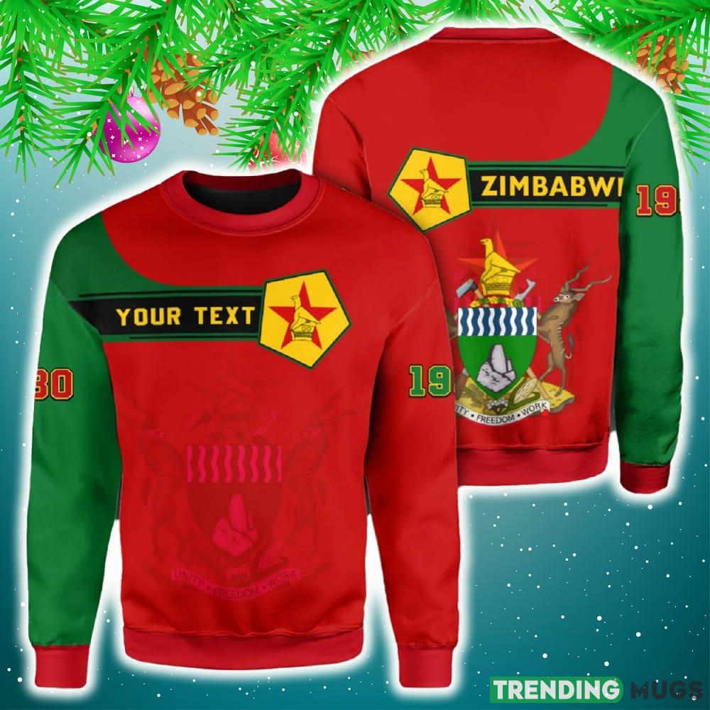 Personalized Zimbabwe Red 3D Sweater Community Logo Funny Gift For Men And Women Christmas Holiday - Zimbabwe 3D Sweater Christmas_1 Personalized Zimbabwe Red 3D Sweater Community Logo Funny Gift For Men And Women Christmas Holiday - Zimbabwe 3D Sweater Christmas_1