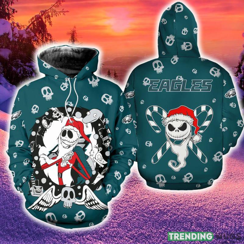 Philadelphia Eagles Christmas Jack Skellington 3D Hoodie Zip Hoodie Print Holiday Gift For Fans - Philadelphia Eagles Christmas Jack Skellington 3D Hoodie Zip Hoodie Print Holiday Gift For Fans Philadelphia Eagles Christmas Jack Skellington 3D Hoodie Zip Hoodie Print Holiday Gift For Fans - Philadelphia Eagles Christmas Jack Skellington 3D Hoodie Zip Hoodie Print Holiday Gift For Fans