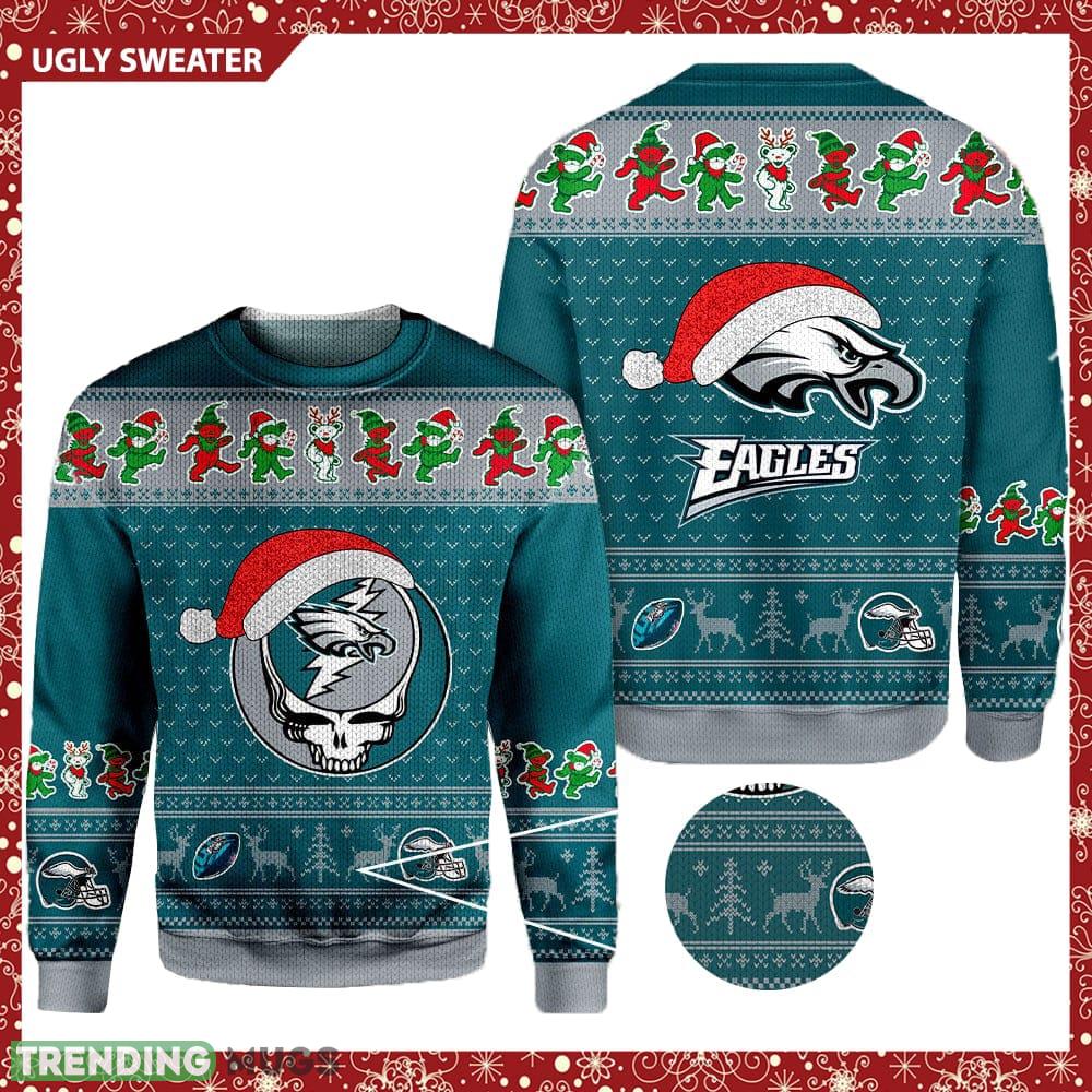 Philadelphia Eagles Grateful Dead SKull And Bears Ugly Christmas Sweater - Philadelphia Eagles Grateful Dead SKull And Bears Ugly Christmas Sweater Philadelphia Eagles Grateful Dead SKull And Bears Ugly Christmas Sweater - Philadelphia Eagles Grateful Dead SKull And Bears Ugly Christmas Sweater