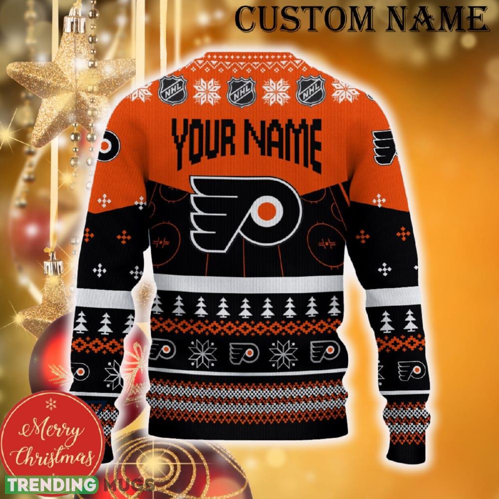 Philadelphia Flyers Funny Ugly Christmas Sweater Angry For Men And Women Custom Name Gift Fans 3D Sweater Philadelphia Flyers Funny Ugly Christmas Sweater Angry For Men And Women Custom Name Gift Fans 3D Sweater