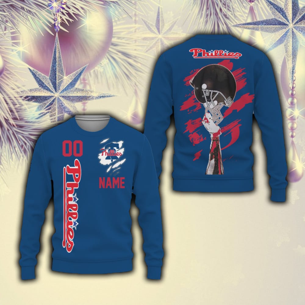 Philadelphia Phillies Sports American Football Helmet Best Trends Custom Number And Name 3D Sweater Christmas For Fans Gift - 221023-095307 Philadelphia Phillies Sports American Football Helmet Best Trends Custom Number And Name 3D Sweater Christmas For Fans Gift - 221023-095307