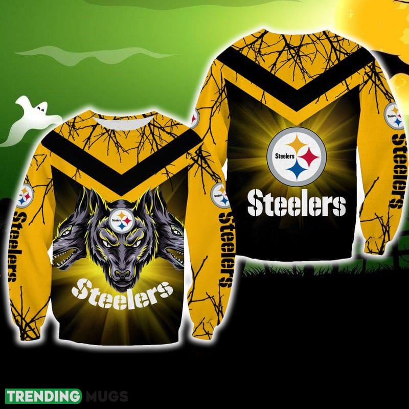 Pittsburgh Steelers Halloween Wolf Decorate Ugly Sweater For Men And Women Gift Christmas - Pittsburgh Steelers Halloween Wolf Decorate Ugly Sweater For Men And Women Gift Christmas Pittsburgh Steelers Halloween Wolf Decorate Ugly Sweater For Men And Women Gift Christmas - Pittsburgh Steelers Halloween Wolf Decorate Ugly Sweater For Men And Women Gift Christmas