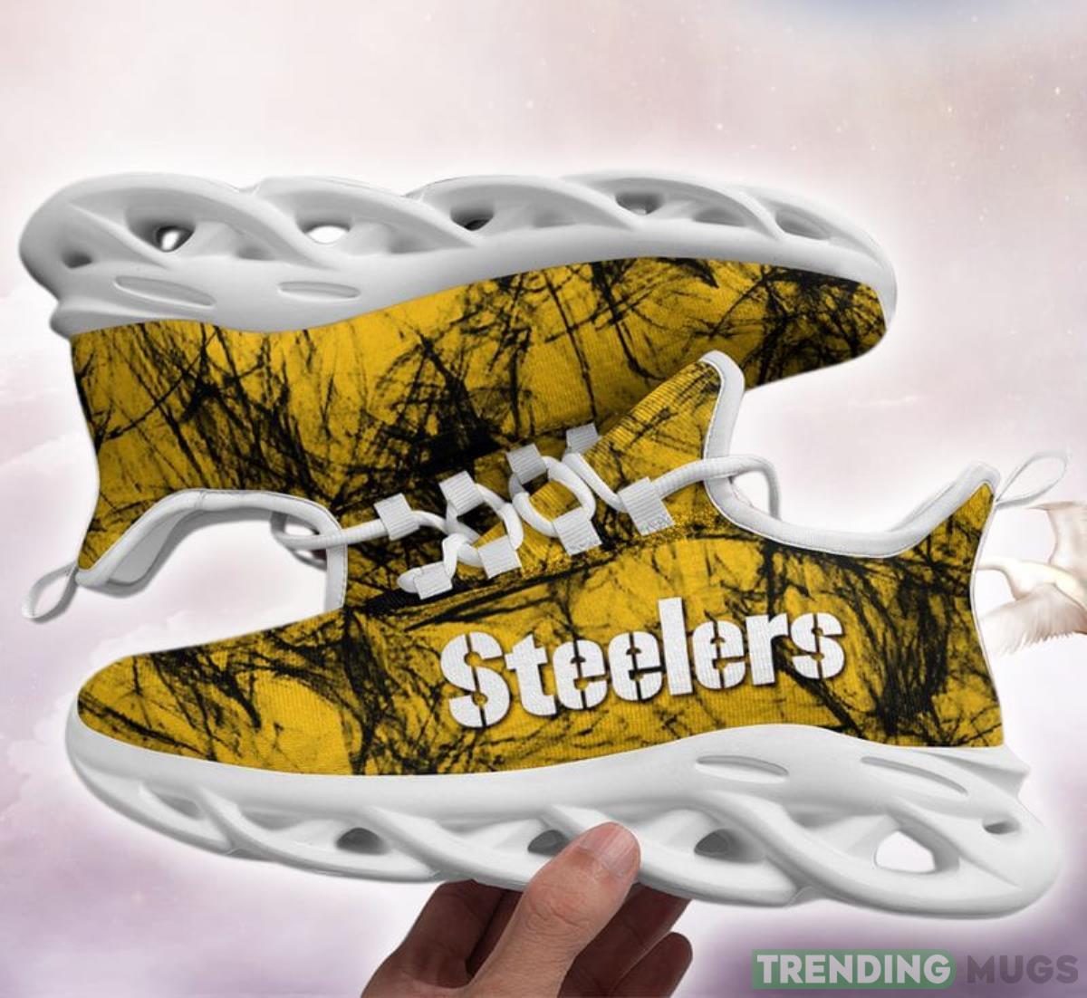 Pittsburgh Steelers Smoke Pattern Print Limited Edition Max Soul Shoes Product Photo 1 Pittsburgh Steelers Smoke Pattern Print Limited Edition Max Soul Shoes Product Photo 1