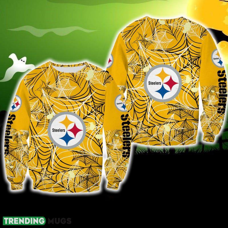 Pittsburgh Steelers Sspiderweb Halloween Wreath Ugly Sweater For Men And Women Gift Christmas - Pittsburgh Steelers Sspiderweb Halloween Wreath Ugly Sweater For Men And Women Gift Christmas Pittsburgh Steelers Sspiderweb Halloween Wreath Ugly Sweater For Men And Women Gift Christmas - Pittsburgh Steelers Sspiderweb Halloween Wreath Ugly Sweater For Men And Women Gift Christmas