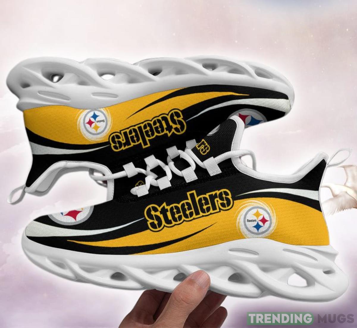 Pittsburgh Steelers Wavy Pattern Limited Edition Max Soul Shoes Product Photo 1 Pittsburgh Steelers Wavy Pattern Limited Edition Max Soul Shoes Product Photo 1