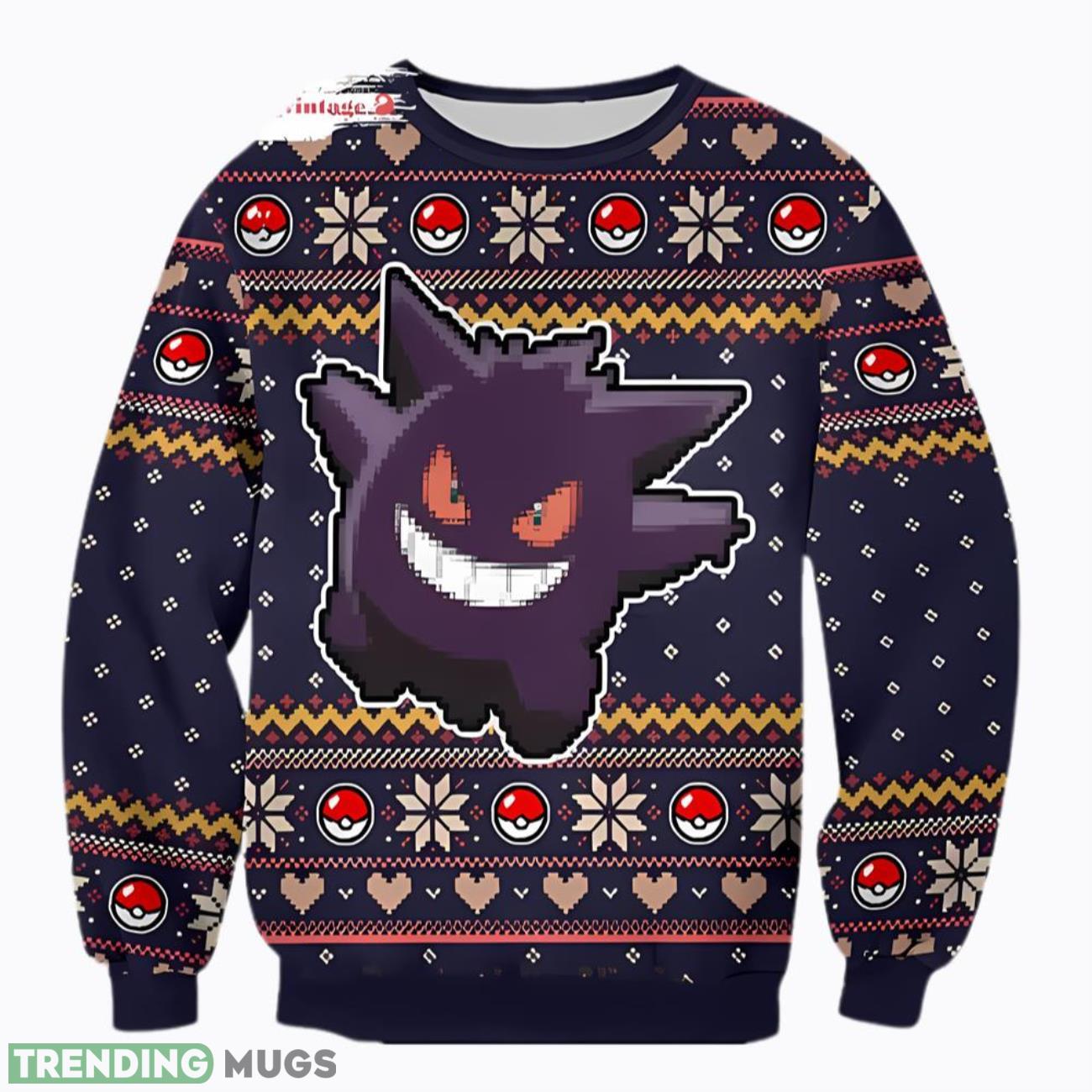 Pokemon Knitted Gengar Pokemon Ugly Christmas Sweaters Product Photo 1 Pokemon Knitted Gengar Pokemon Ugly Christmas Sweaters Product Photo 1