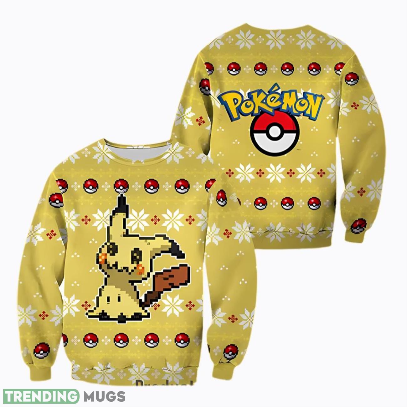 Pokemon Mimikyu Merry Christmas Pokemon Ugly Christmas Sweaters Product Photo 1 Pokemon Mimikyu Merry Christmas Pokemon Ugly Christmas Sweaters Product Photo 1