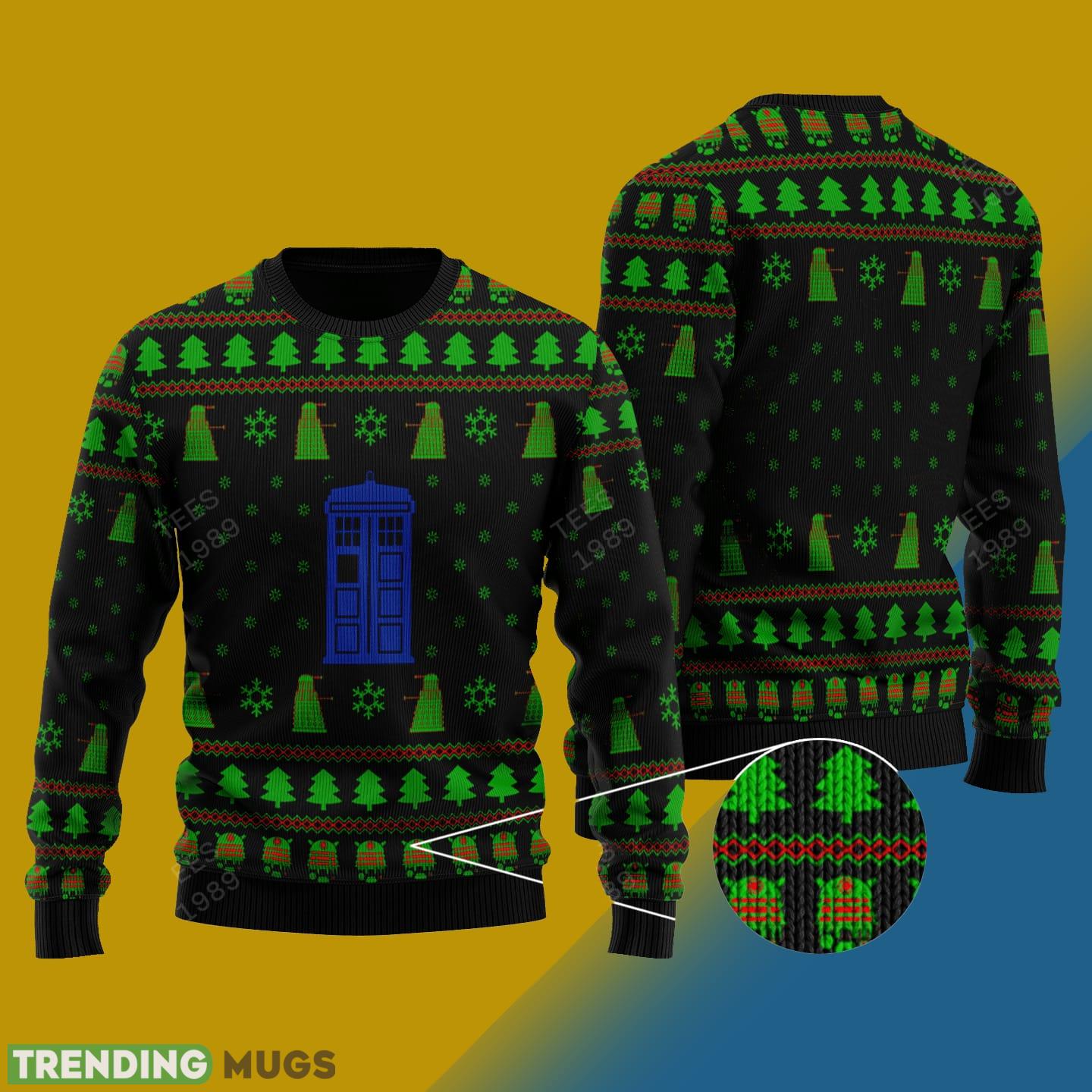 Police Box Knitted Xmas Sweater Gift Men And Women - P.olice Box Police Box Knitted Xmas Sweater Gift Men And Women - P.olice Box