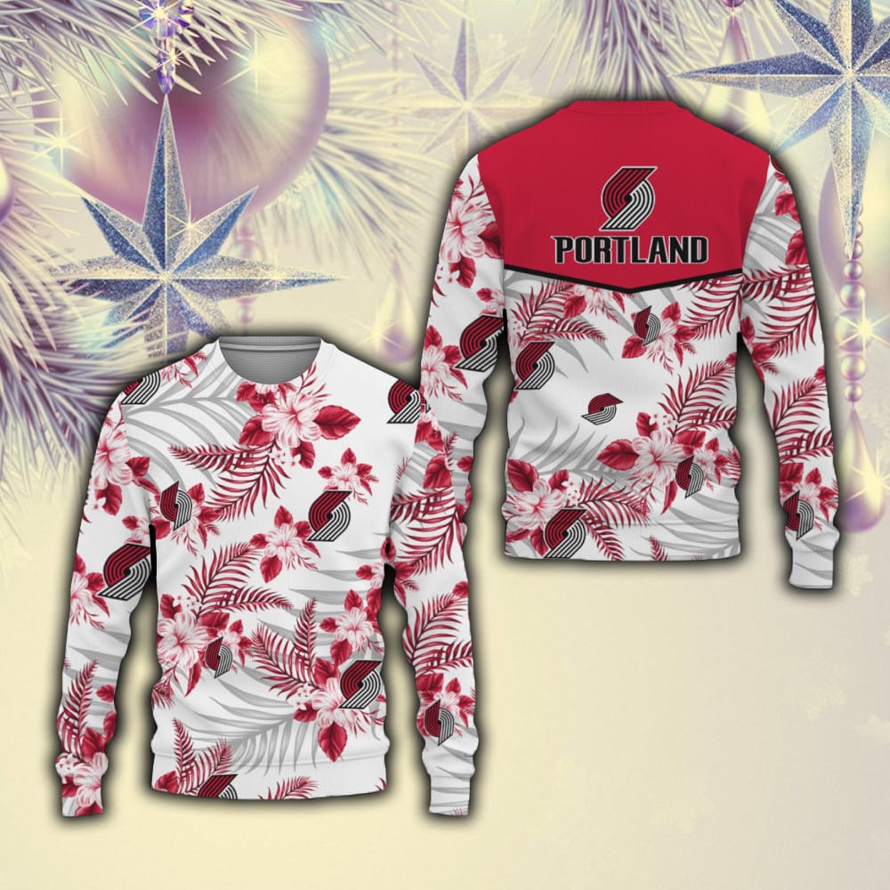 Portland Trail Blazers Tropical Patterns Best Trends Hibicus Flowers 3D Sweater For Men And Women Gift Fans Christmas - 221023-095441 Portland Trail Blazers Tropical Patterns Best Trends Hibicus Flowers 3D Sweater For Men And Women Gift Fans Christmas - 221023-095441