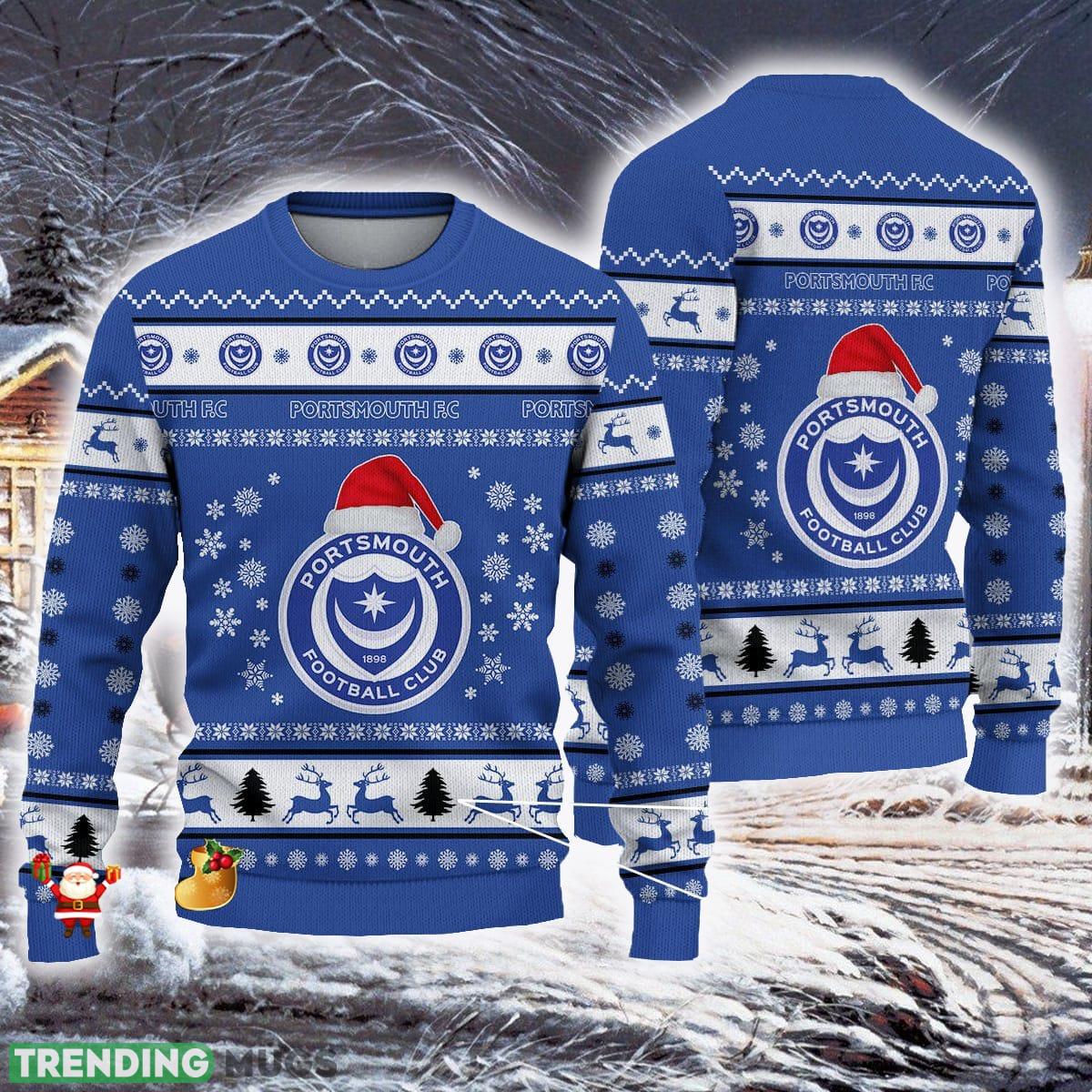 Portsmouth F.C Efl Ugly Christmas 3D Sweater For Fans Gift Snow Flowers Christmas Tree Unisex - Portsmouth F.C Efl Ugly Christmas 3D Sweater For Fans Gift Portsmouth F.C Efl Ugly Christmas 3D Sweater For Fans Gift Snow Flowers Christmas Tree Unisex - Portsmouth F.C Efl Ugly Christmas 3D Sweater For Fans Gift