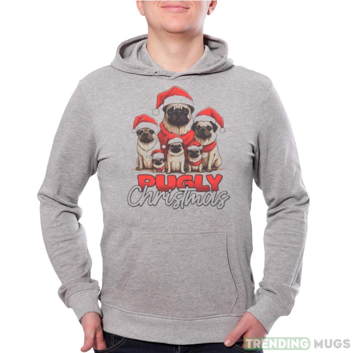 Pulldog family pugly Christmas shirt - Grey Unisex Hoodie Pulldog family pugly Christmas shirt - Grey Unisex Hoodie