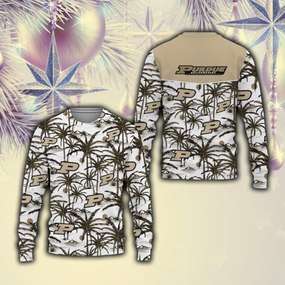 Purdue Boilermakers Champions Sports Hawaiian Coconut Patterns 2023 Ugly Christmas Sweater Men And Women Gift For Fans Holidays - 221023-100157 Purdue Boilermakers Champions Sports Hawaiian Coconut Patterns 2023 Ugly Christmas Sweater Men And Women Gift For Fans Holidays - 221023-100157