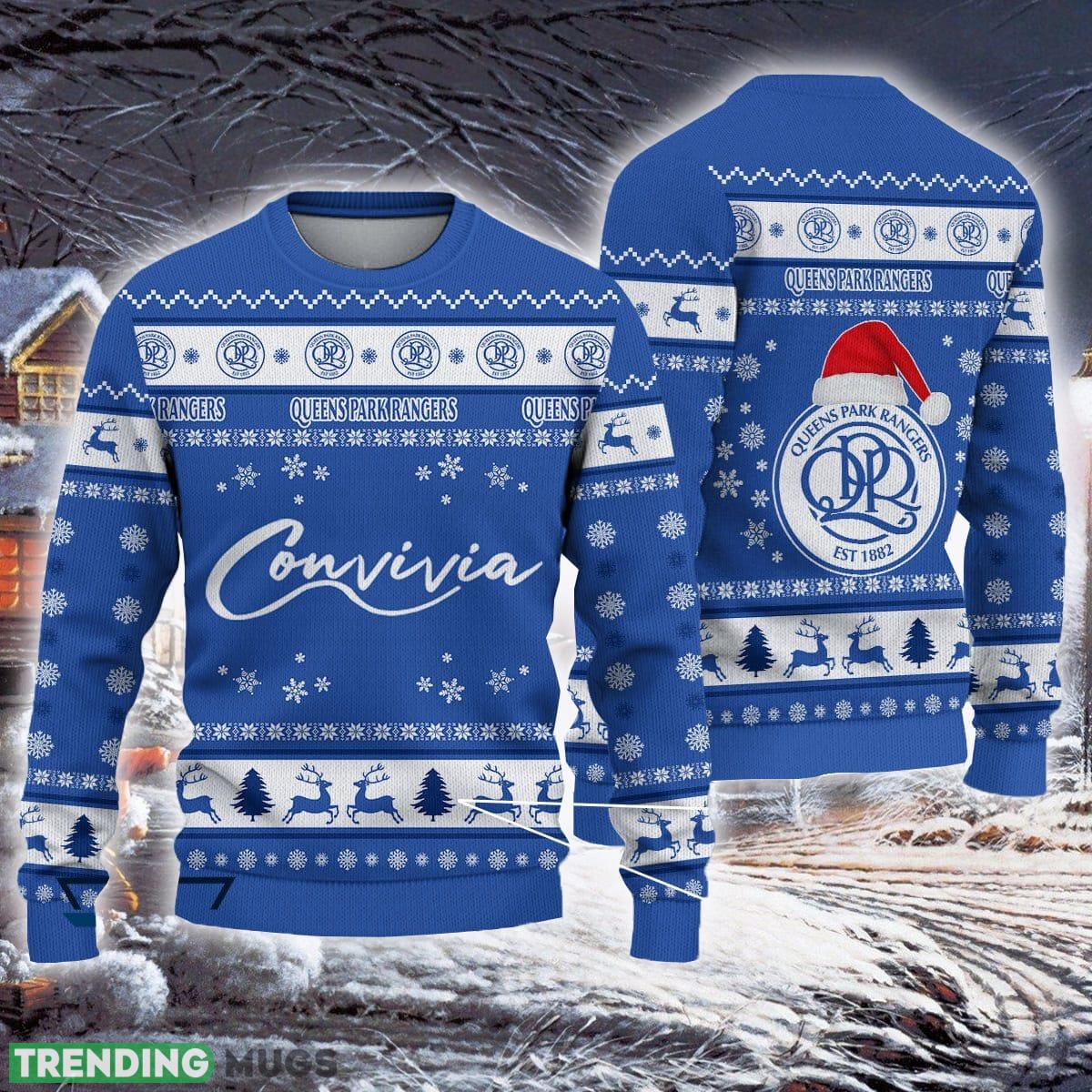 Queens Park Rangers Natural Efl Logo Team Ugly Christmas Sweater For Fans Gift Unisex Sweatshirt 3D Sweater Queens Park Rangers Natural Efl Logo Team Ugly Christmas Sweater For Fans Gift Unisex Sweatshirt 3D Sweater