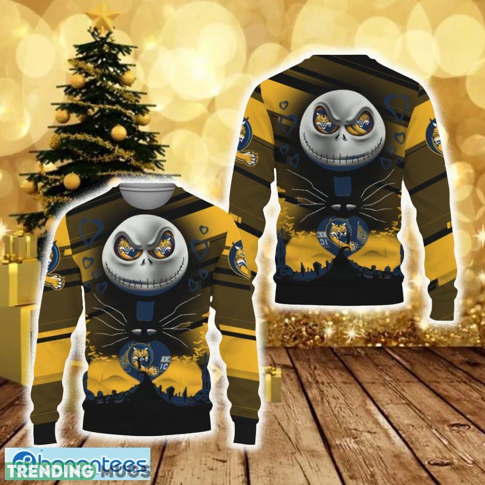 Quinnipiac Bobcats Champion Jack Skellington Funny 3D Ugly Christmas Sweater Gift For Fans - Quinnipiac Bobcats Champion Jack Skellington Funny 3D Ugly Christmas Sweater Gift For Fans Quinnipiac Bobcats Champion Jack Skellington Funny 3D Ugly Christmas Sweater Gift For Fans - Quinnipiac Bobcats Champion Jack Skellington Funny 3D Ugly Christmas Sweater Gift For Fans