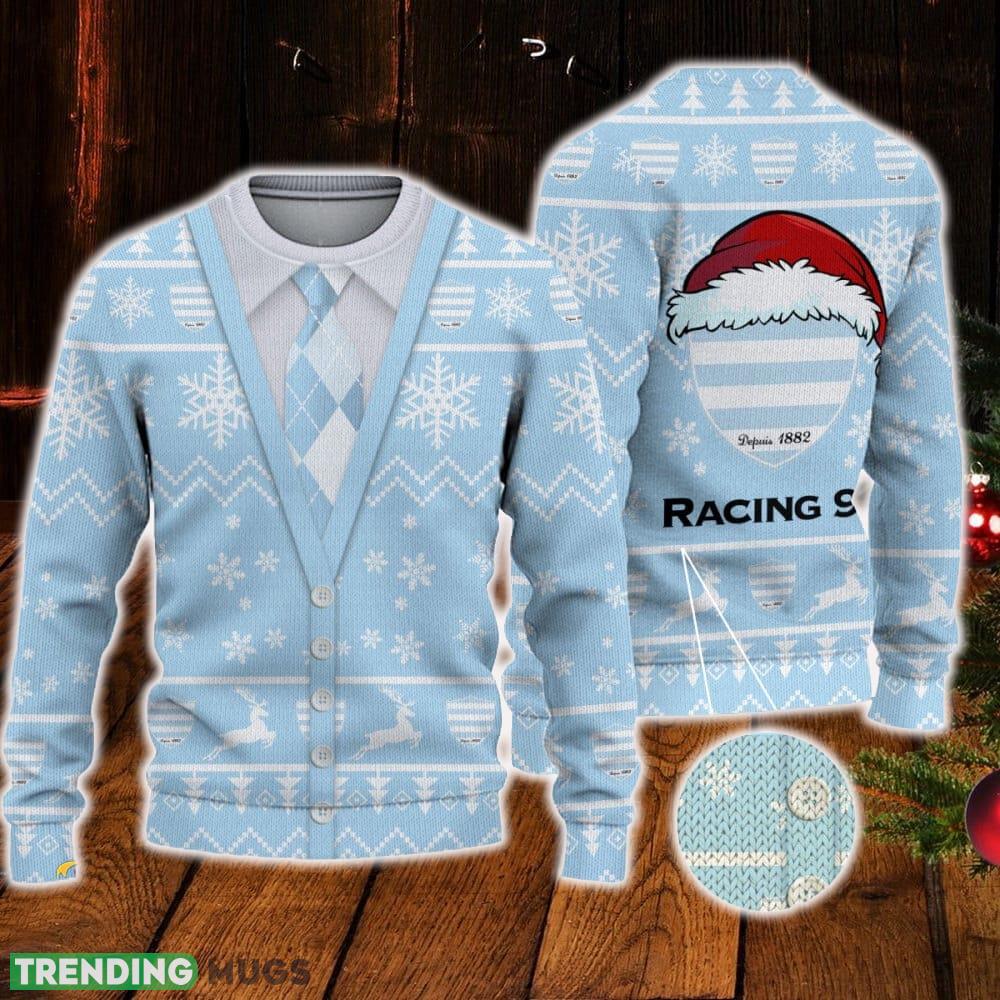 Racing 92 Logo For Fans Santa Hat Ugly Christmas Sweater New Gift For Men And Women - Racing 92 Logo For Fans Santa Hat Ugly Christmas Sweater New Gift For Men And Women Racing 92 Logo For Fans Santa Hat Ugly Christmas Sweater New Gift For Men And Women - Racing 92 Logo For Fans Santa Hat Ugly Christmas Sweater New Gift For Men And Women