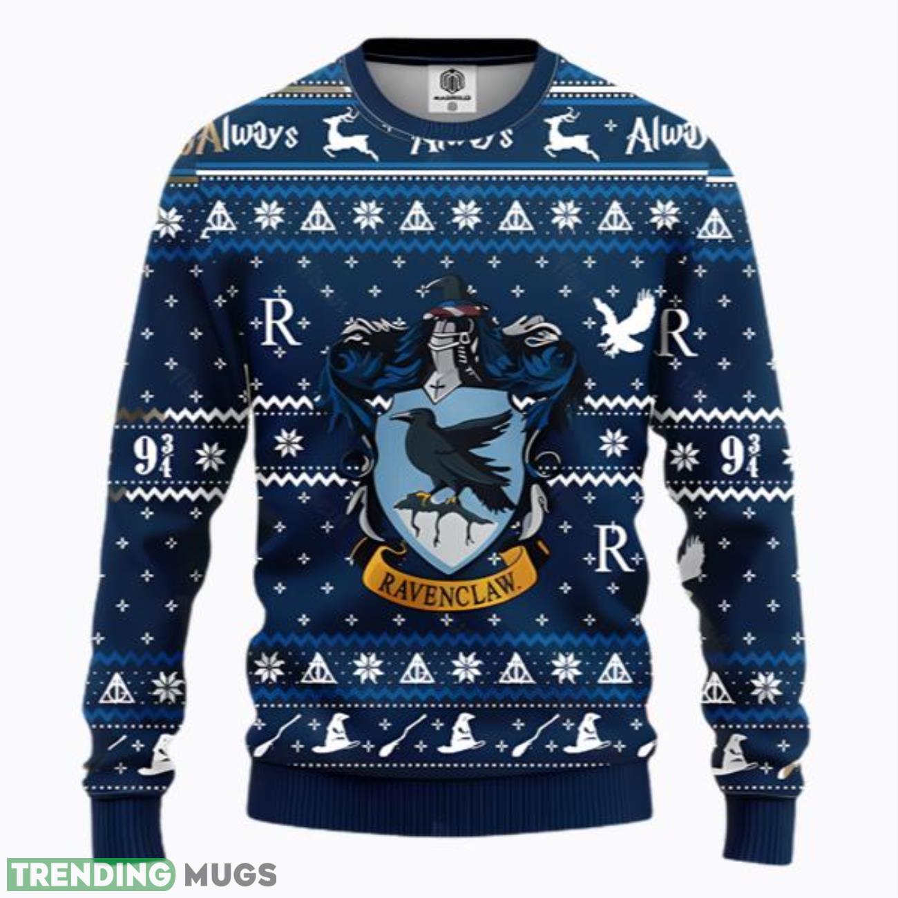 Ravenclaw Crest Ugly Christmas Sweater Harry Potter Xmas Gift Product Photo 1 Ravenclaw Crest Ugly Christmas Sweater Harry Potter Xmas Gift Product Photo 1