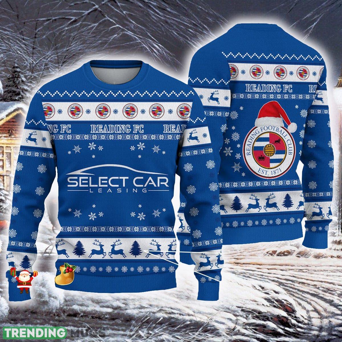 Reading F.C Efl Ugly Christmas 3D Sweater For Fans Gift Snow Flowers Christmas Tree Unisex - Reading F.C Efl Ugly Christmas 3D Sweater For Fans Gift Reading F.C Efl Ugly Christmas 3D Sweater For Fans Gift Snow Flowers Christmas Tree Unisex - Reading F.C Efl Ugly Christmas 3D Sweater For Fans Gift