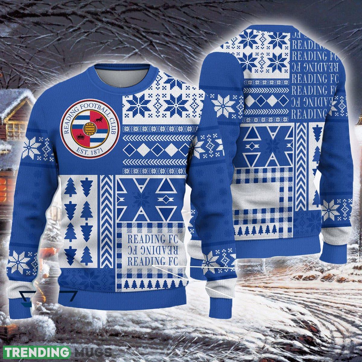 Reading F.C Signature Efl Logo Team Ugly Christmas Sweater For Fans Gift Unisex Sweatshirt 3D Sweater Reading F.C Signature Efl Logo Team Ugly Christmas Sweater For Fans Gift Unisex Sweatshirt 3D Sweater