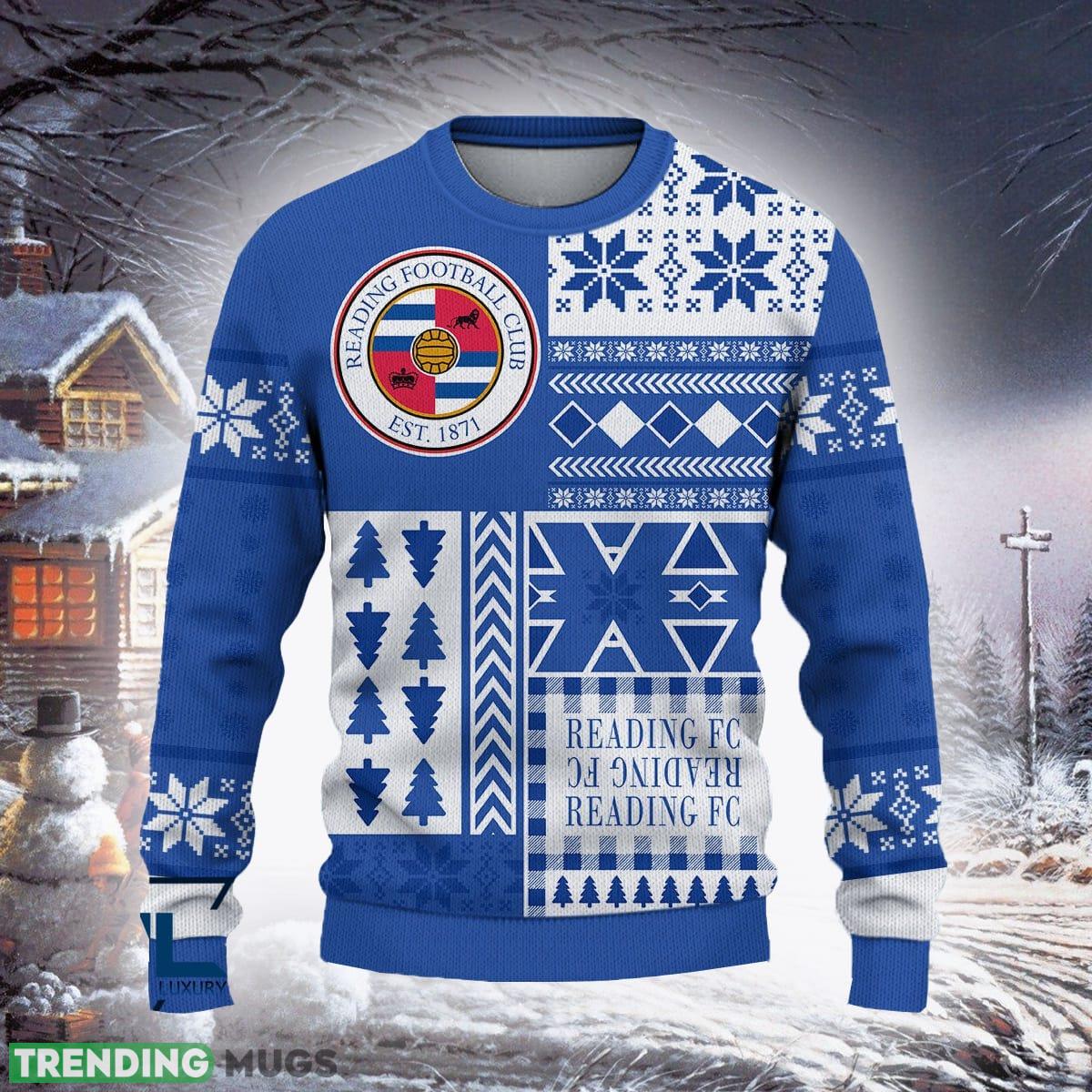 Reading F.C Signature Efl Logo Team Ugly Christmas Sweater For Fans Gift Unisex Sweatshirt - Reading F.C Bulk Efl Ugly Christmas Sweater For Fans Gift Reading F.C Signature Efl Logo Team Ugly Christmas Sweater For Fans Gift Unisex Sweatshirt - Reading F.C Bulk Efl Ugly Christmas Sweater For Fans Gift