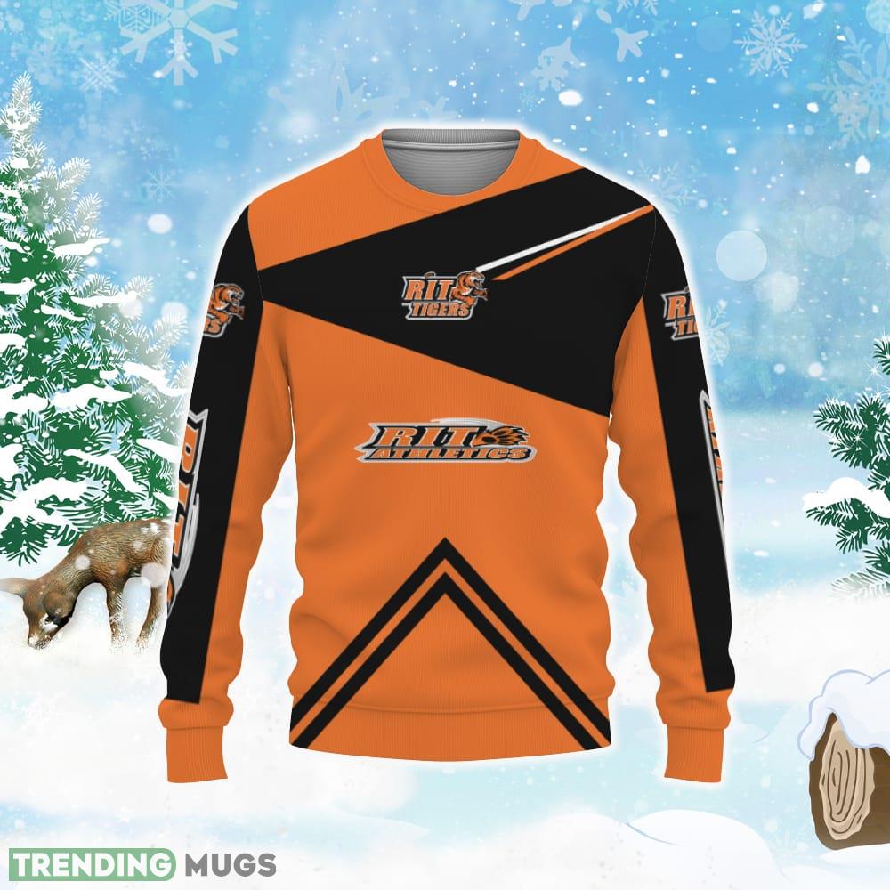 RIT Tigers Football American Team Champion Knitted Xmas Sweater 3D Sweater RIT Tigers Football American Team Champion Knitted Xmas Sweater 3D Sweater