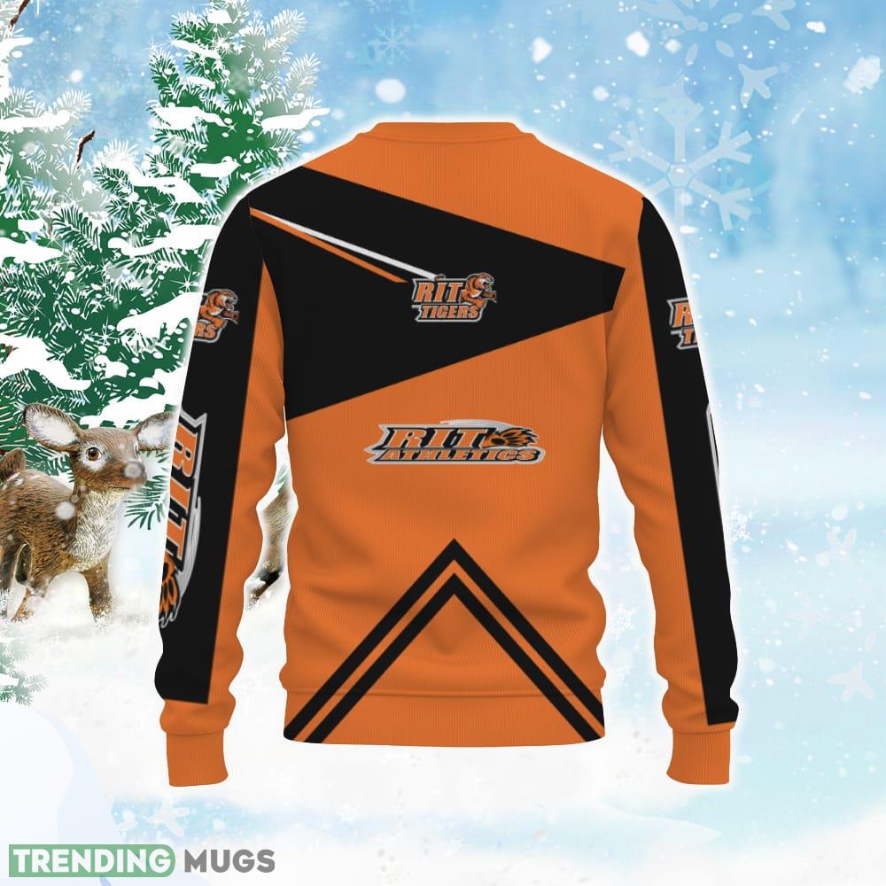 RIT Tigers Football American Team Champion Knitted Xmas Sweater 3D Sweater RIT Tigers Football American Team Champion Knitted Xmas Sweater 3D Sweater