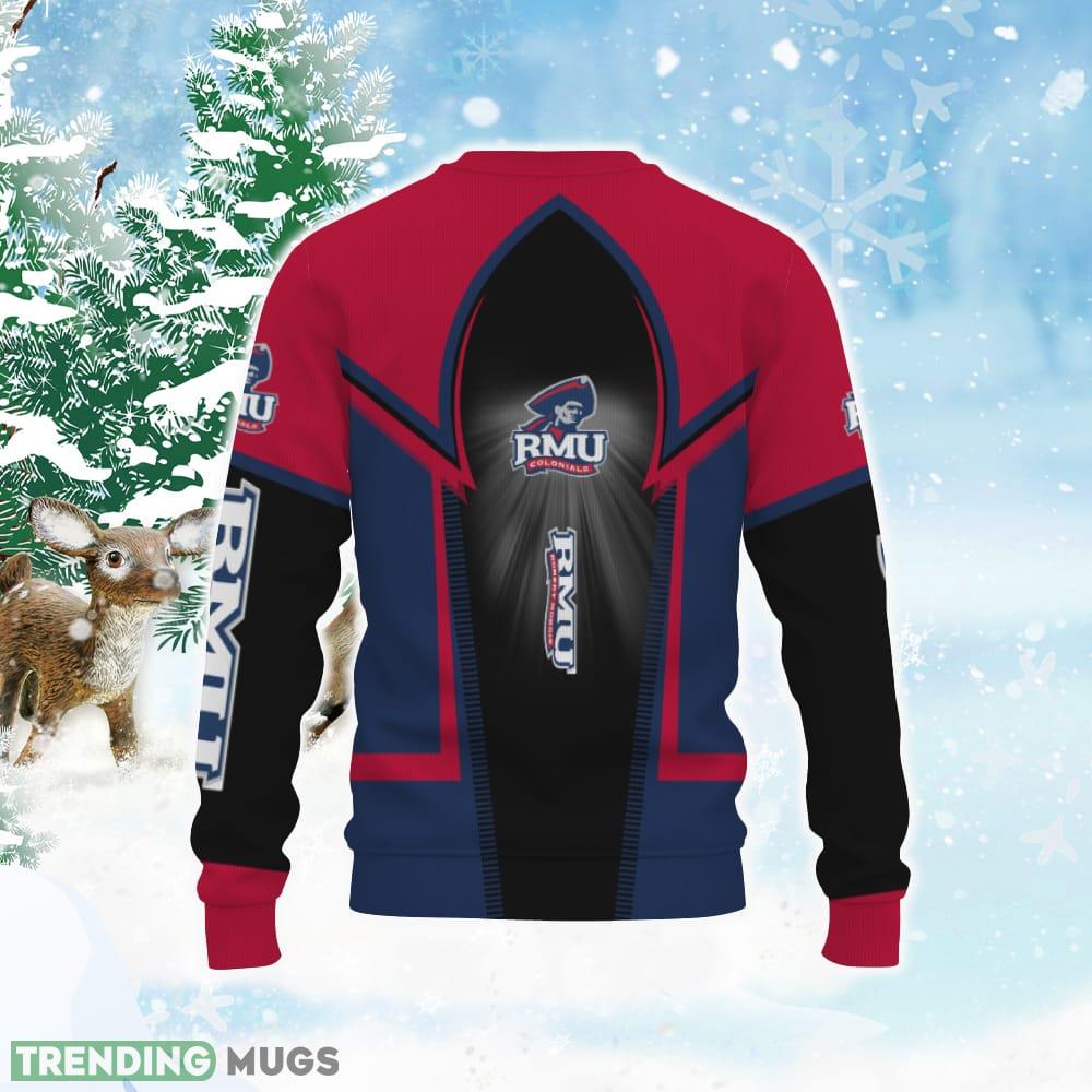 Robert Morris Colonials Football American Ugly Christmas Sweater 3D Sweater Robert Morris Colonials Football American Ugly Christmas Sweater 3D Sweater