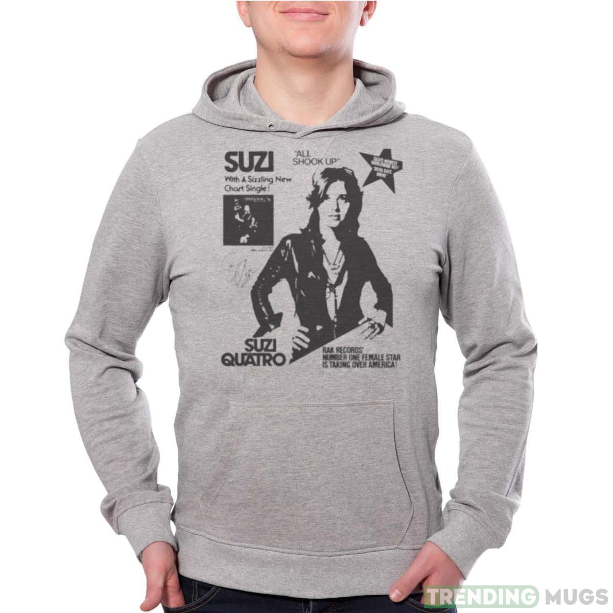 Roxy Roller Suzi Quatro shirt - Grey Unisex Hoodie Roxy Roller Suzi Quatro shirt - Grey Unisex Hoodie