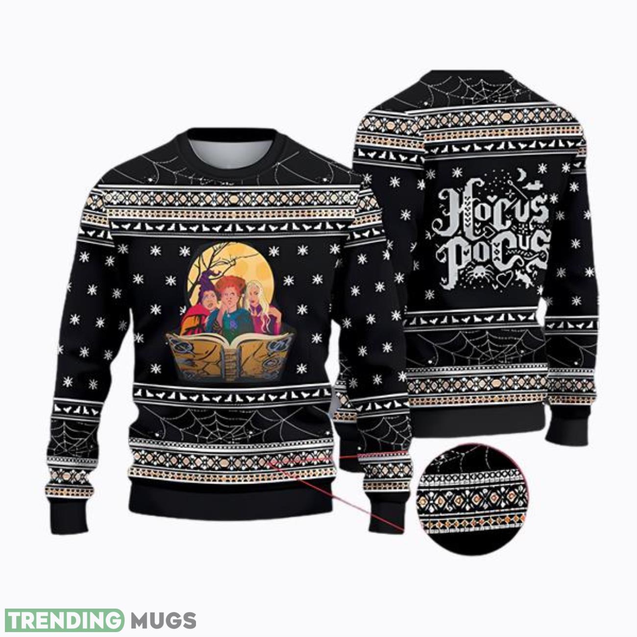 Royal Witches Hocus Pocus Ugly Christmas Sweater Product Photo 1 Royal Witches Hocus Pocus Ugly Christmas Sweater Product Photo 1