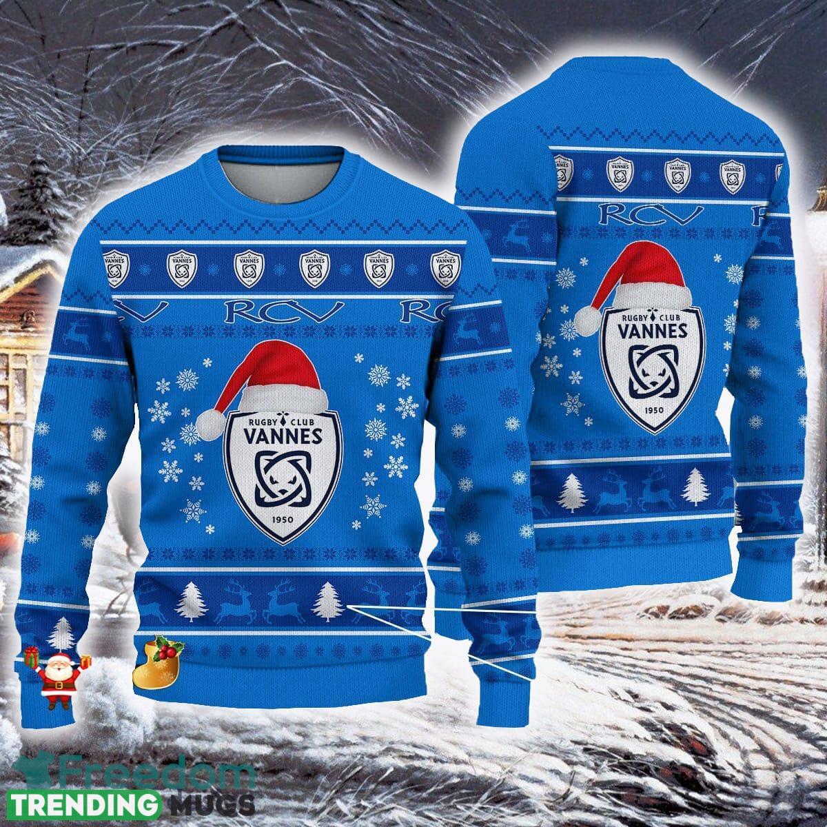 Rugby Club Vannes Handmade Top 14 Pro D2  Ugly Sweaters Gift For Fans Christmas Sweatshirt - Rugby Club Vannes Handmade Top 14 Pro D2  Ugly Sweaters Gift For Fans Christmas Sweatshirt