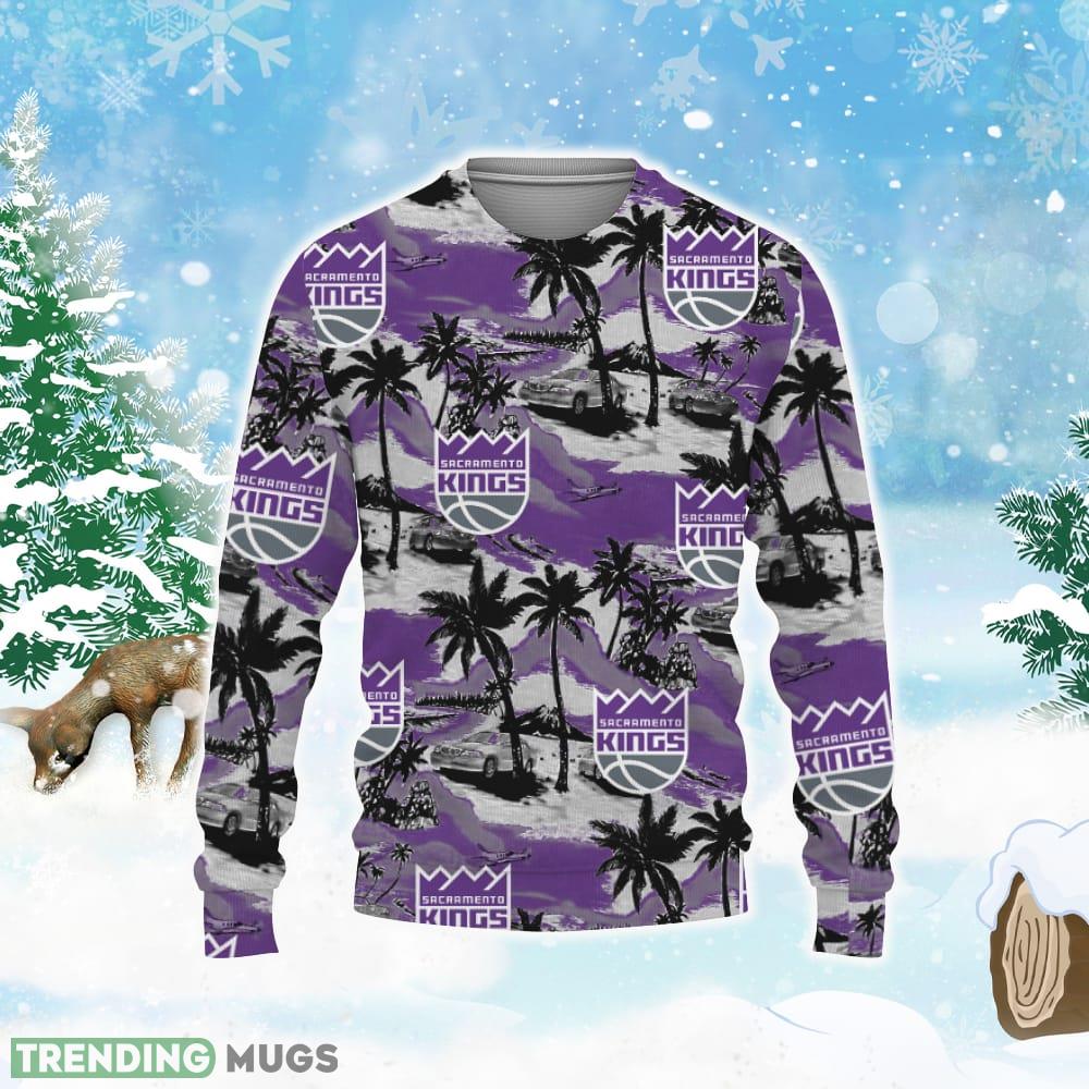 Sacramento Kings Tropical Patterns Knitted Christmas Sweater All Over Print 3D Sweater Sacramento Kings Tropical Patterns Knitted Christmas Sweater All Over Print 3D Sweater