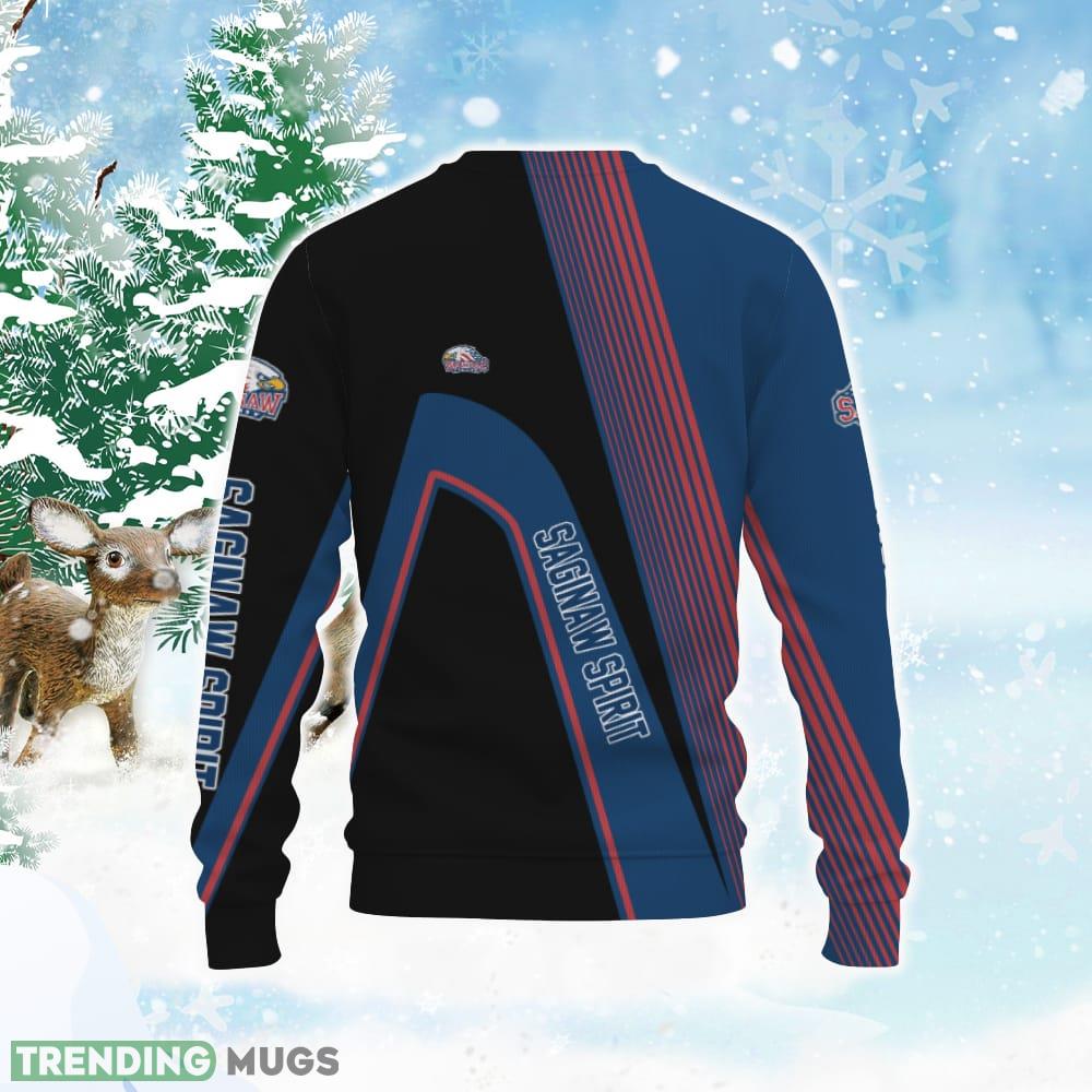 Saginaw Spirit American Champion Team Ugly Christmas Sweater 3D Sweater Saginaw Spirit American Champion Team Ugly Christmas Sweater 3D Sweater