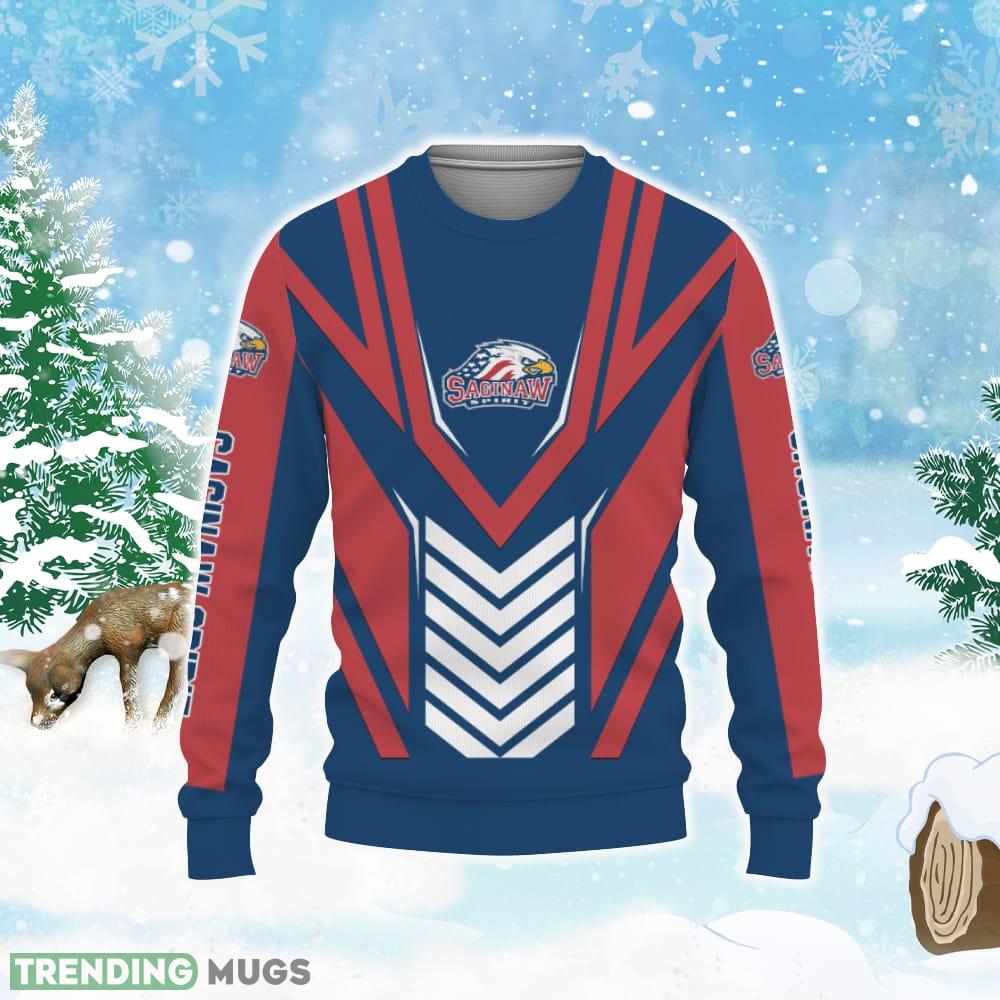 Saginaw Spirit American Sports Team Knitted Christmas Sweater 3D Sweater Saginaw Spirit American Sports Team Knitted Christmas Sweater 3D Sweater