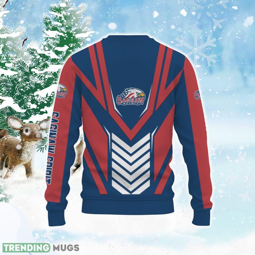 Saginaw Spirit American Sports Team Knitted Christmas Sweater 3D Sweater Saginaw Spirit American Sports Team Knitted Christmas Sweater 3D Sweater