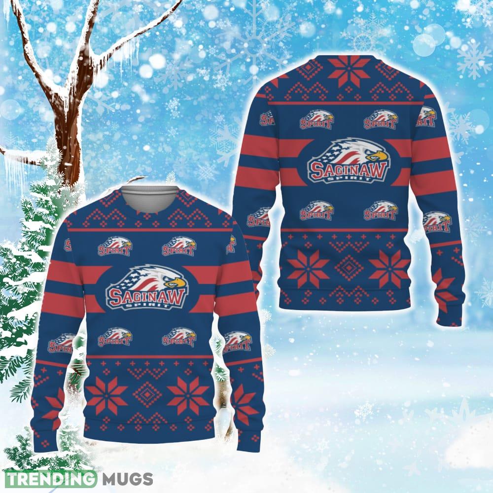 Saginaw Spirit Custom New Uniforms For Fan Gear Ugly Xmas AOP Sweater - Saginaw Spirit Custom New Uniforms For Fan Gear Ugly Christmas Sweater Photo 1 Saginaw Spirit Custom New Uniforms For Fan Gear Ugly Xmas AOP Sweater - Saginaw Spirit Custom New Uniforms For Fan Gear Ugly Christmas Sweater Photo 1