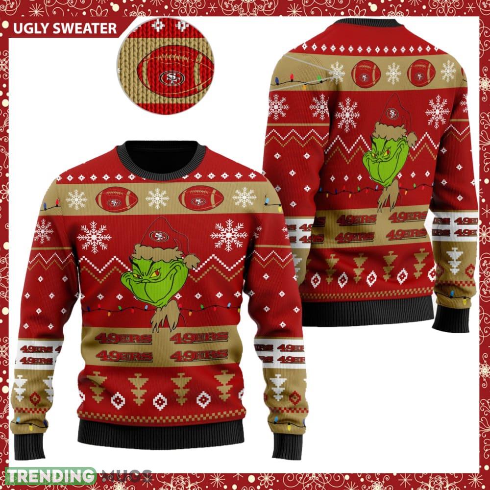 San Francisco 49ers American NFL Football Team Logo Cute Grinch Ugly Christmas Sweater - San Francisco 49ers American NFL Football Team Logo Cute Grinch Ugly Christmas Sweater San Francisco 49ers American NFL Football Team Logo Cute Grinch Ugly Christmas Sweater - San Francisco 49ers American NFL Football Team Logo Cute Grinch Ugly Christmas Sweater