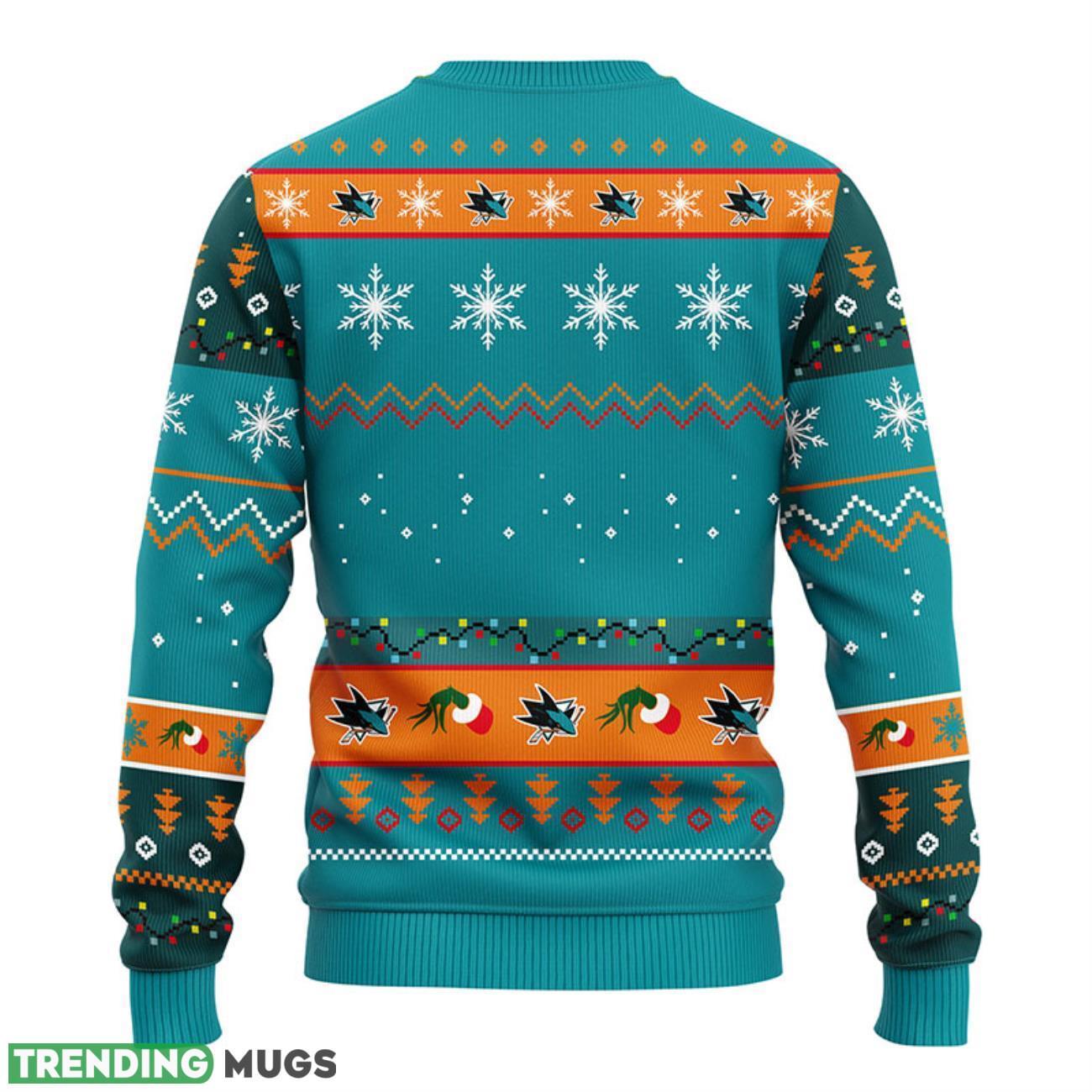 San Jose Sharks 12 Grinch Xmas Day Christmas Ugly Sweater 3D Sweater San Jose Sharks 12 Grinch Xmas Day Christmas Ugly Sweater 3D Sweater