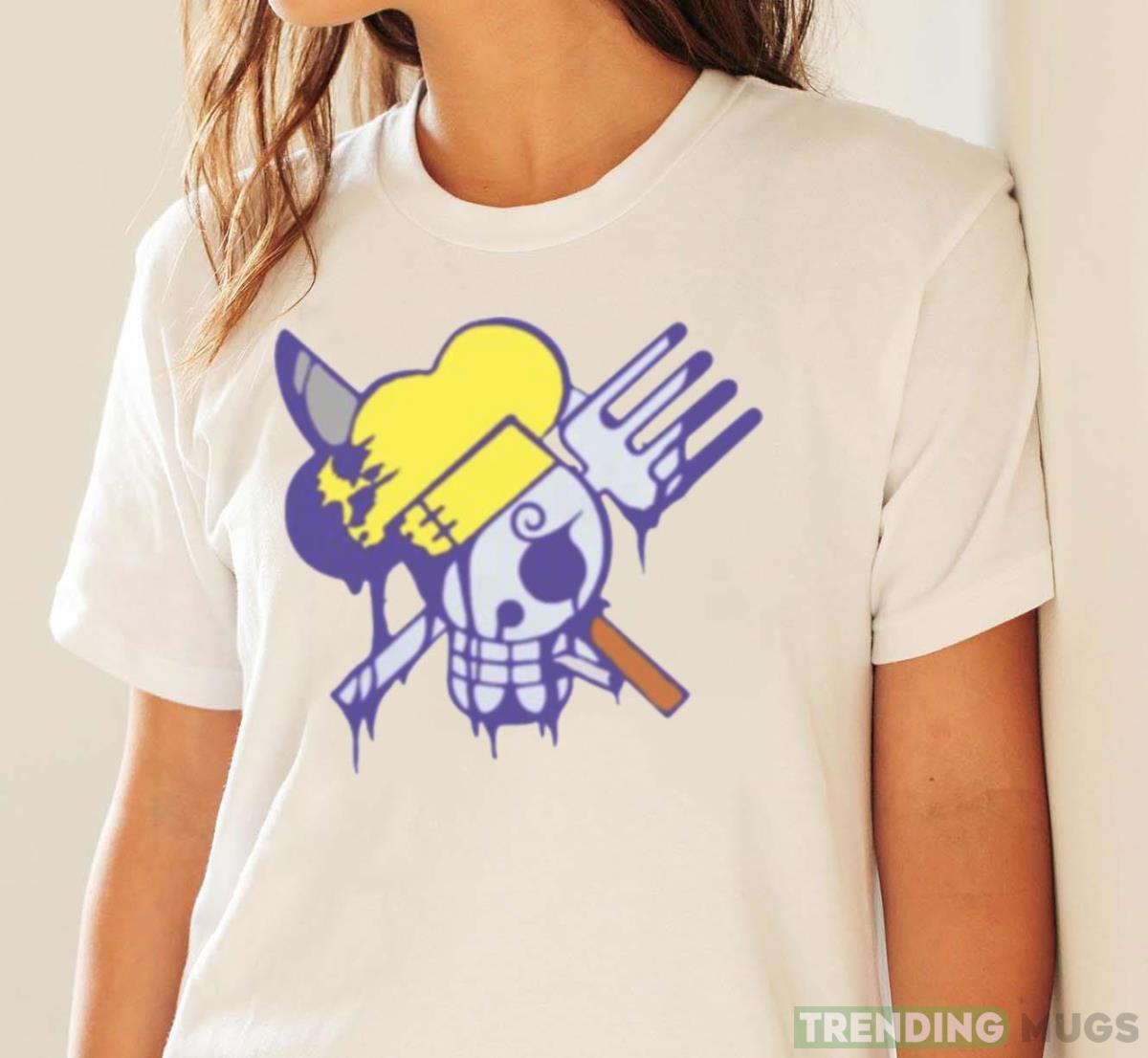 Sanji Logo Skull With Knife And Fork One Piece shirt Light Shirt Sanji Logo Skull With Knife And Fork One Piece shirt Light Shirt