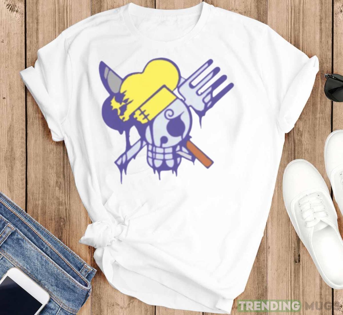 Sanji Logo Skull With Knife And Fork One Piece shirt Light Shirt Sanji Logo Skull With Knife And Fork One Piece shirt Light Shirt