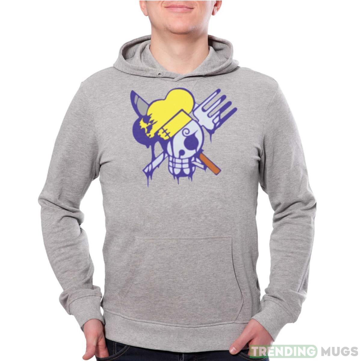 Sanji Logo Skull With Knife And Fork One Piece shirt - Grey Unisex Hoodie Sanji Logo Skull With Knife And Fork One Piece shirt - Grey Unisex Hoodie