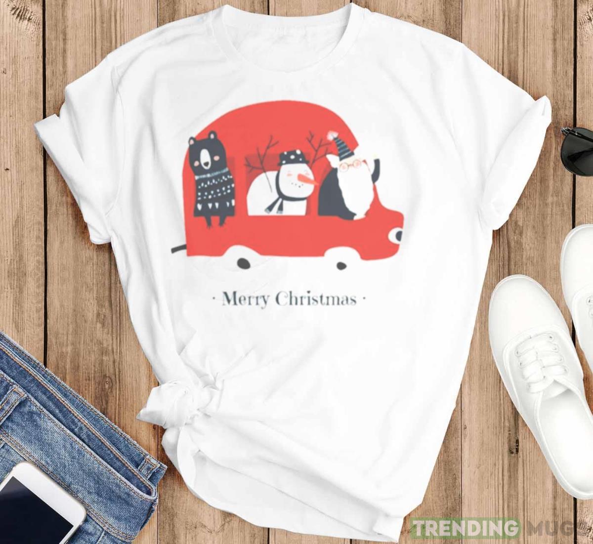 Santa Car shirt Light Shirt Santa Car shirt Light Shirt
