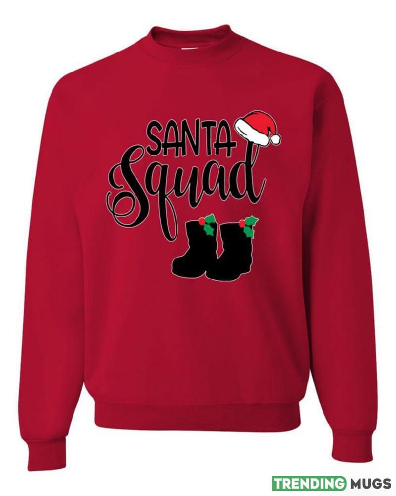 Santa Squad Xmas Hat Boots T Shirt Sweatshirt For Men And Women Gift Ugly Christmas Dark Shirt Santa Squad Xmas Hat Boots T Shirt Sweatshirt For Men And Women Gift Ugly Christmas Dark Shirt