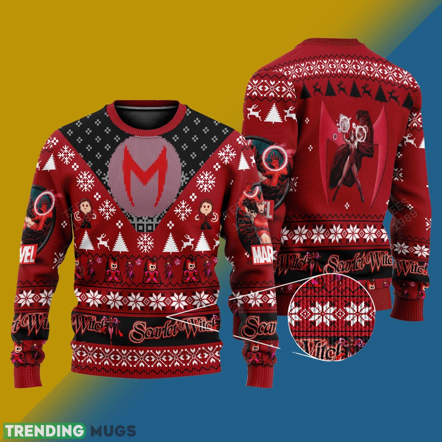 Scarlet Witch Marvel Comics Knitted Xmas Sweater Gift Men And Women - Scarlet Witch Marvel Comics Knitted Sweater Photo 1 Scarlet Witch Marvel Comics Knitted Xmas Sweater Gift Men And Women - Scarlet Witch Marvel Comics Knitted Sweater Photo 1