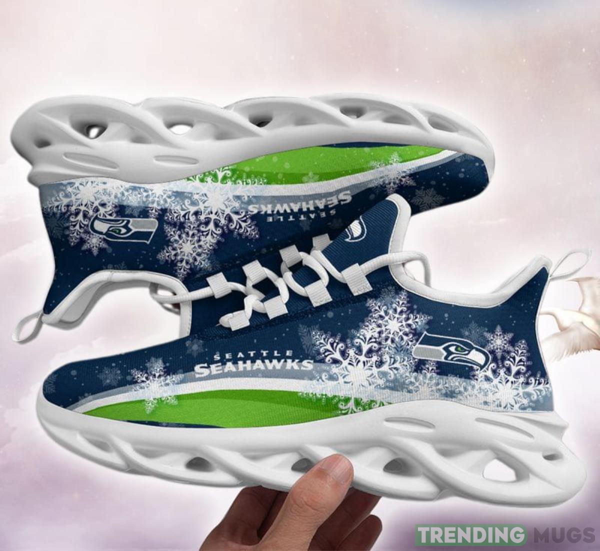 Seattle Seahawks Christmas Snow Limited Edition Max Soul Shoes Men's And Women's Product Photo 1 Seattle Seahawks Christmas Snow Limited Edition Max Soul Shoes Men's And Women's Product Photo 1
