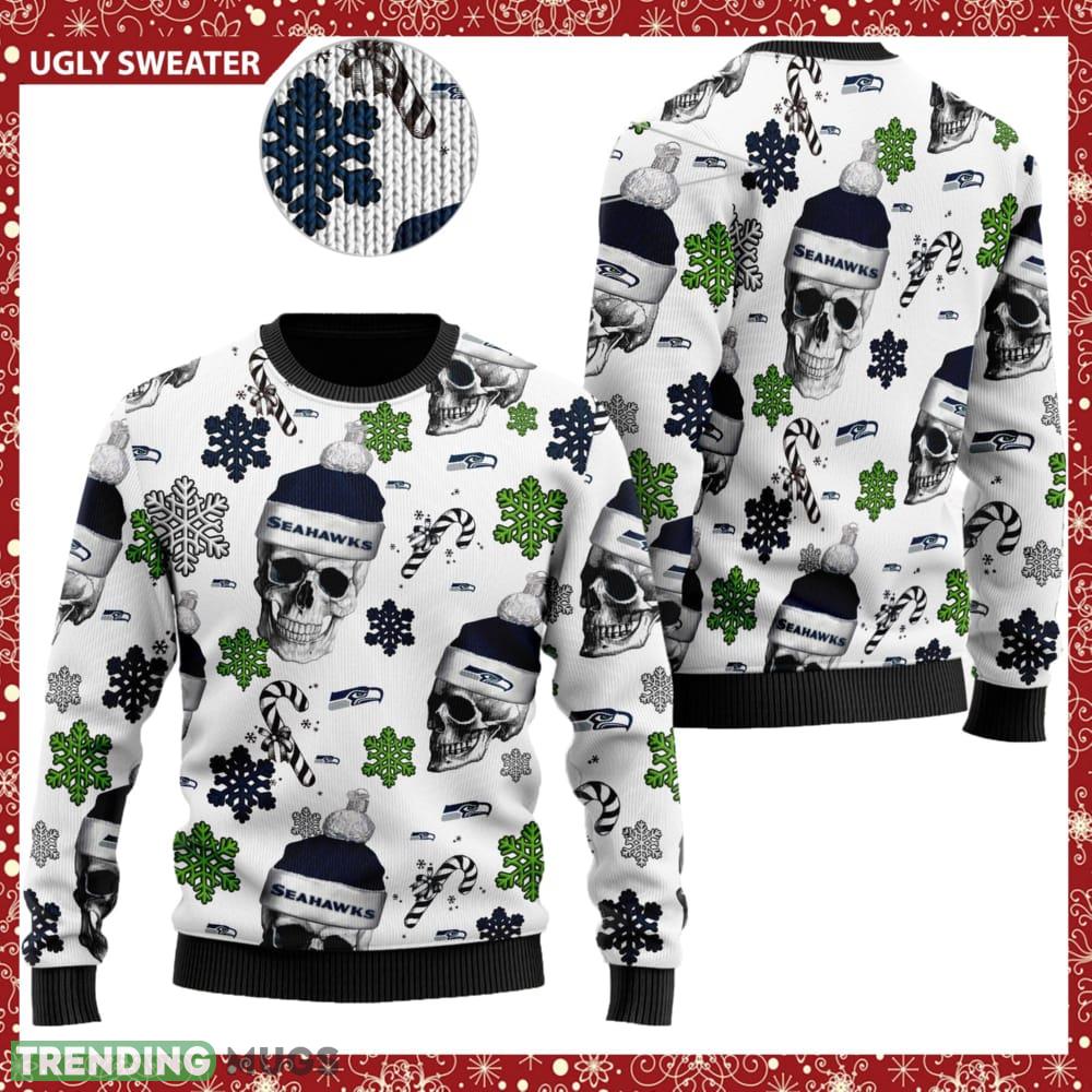Seattle Seahawks NFL Football Team Santa Skulls Ugly Christmas Sweater - Seattle Seahawks NFL Football Team Santa Skulls Ugly Christmas Sweater Seattle Seahawks NFL Football Team Santa Skulls Ugly Christmas Sweater - Seattle Seahawks NFL Football Team Santa Skulls Ugly Christmas Sweater