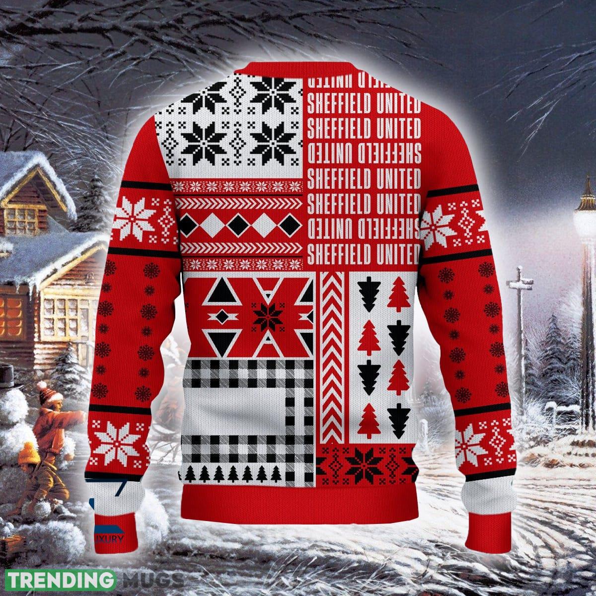 Sheffield United F.C Luxury Efl Logo Team Ugly Christmas Sweater For Fans Gift Unisex Sweatshirt 3D Sweater Sheffield United F.C Luxury Efl Logo Team Ugly Christmas Sweater For Fans Gift Unisex Sweatshirt 3D Sweater