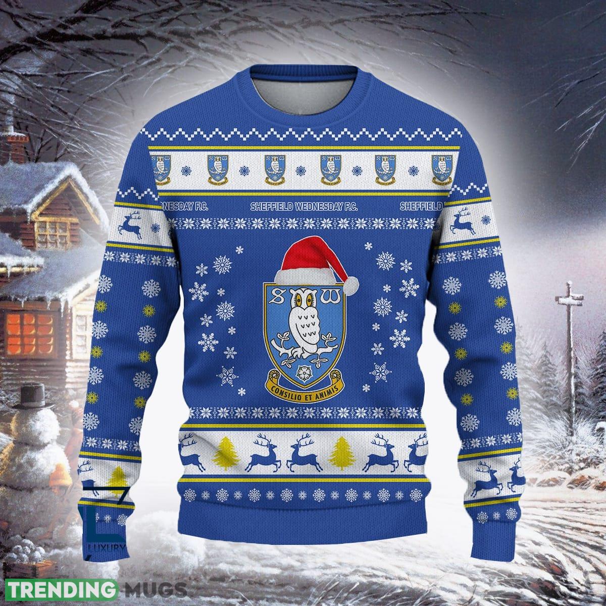 Sheffield Wednesday Premium Efl Logo Team Ugly Christmas Sweater For Fans Gift Unisex Sweatshirt 3D Sweater Sheffield Wednesday Premium Efl Logo Team Ugly Christmas Sweater For Fans Gift Unisex Sweatshirt 3D Sweater
