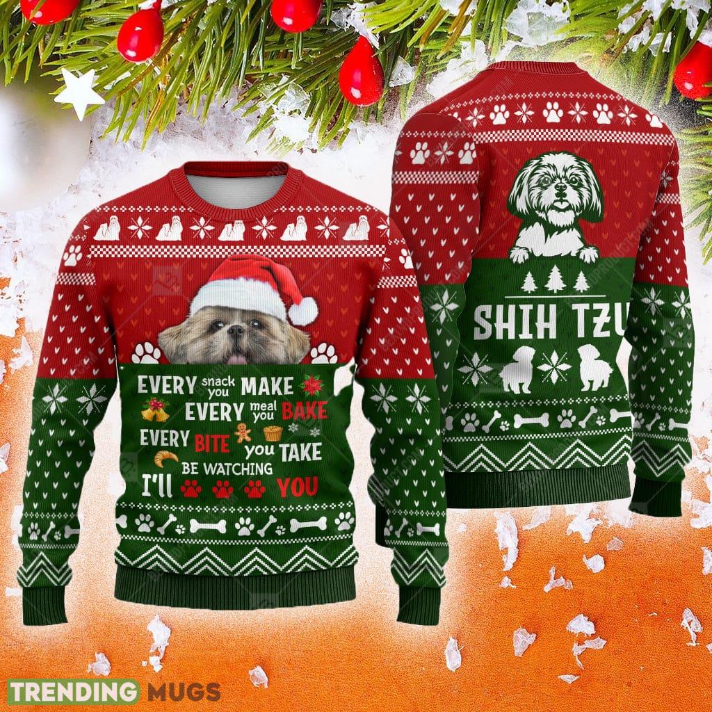 Shih Tzu Dog Every Snack Meal Bite You Make Animals Ugly Christmas Sweater AOP Gift For Men And Women - Shih Tzu Dog Every Snack Meal Bite You Make Animals Ugly Christmas Sweater AOP Gift For Men And Women