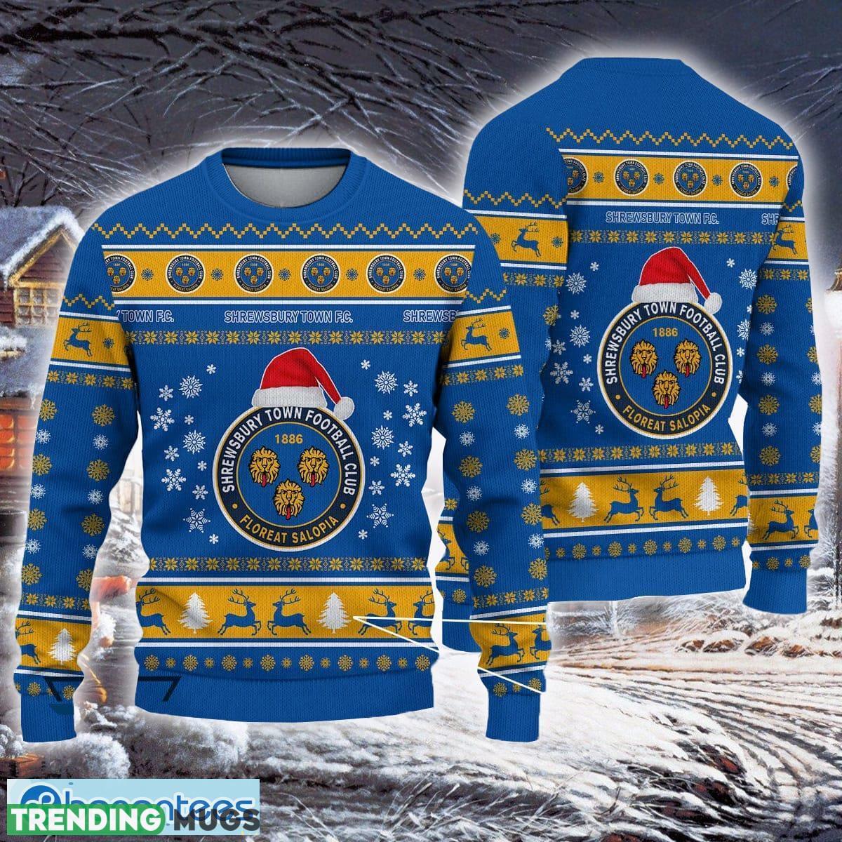 Shrewsbury Town High-Quality Efl Logo Team Ugly Christmas Sweater For Fans Gift Unisex Sweatshirt - Shrewsbury Town Classic Efl Ugly Christmas Sweater For Fans Gift Shrewsbury Town High-Quality Efl Logo Team Ugly Christmas Sweater For Fans Gift Unisex Sweatshirt - Shrewsbury Town Classic Efl Ugly Christmas Sweater For Fans Gift