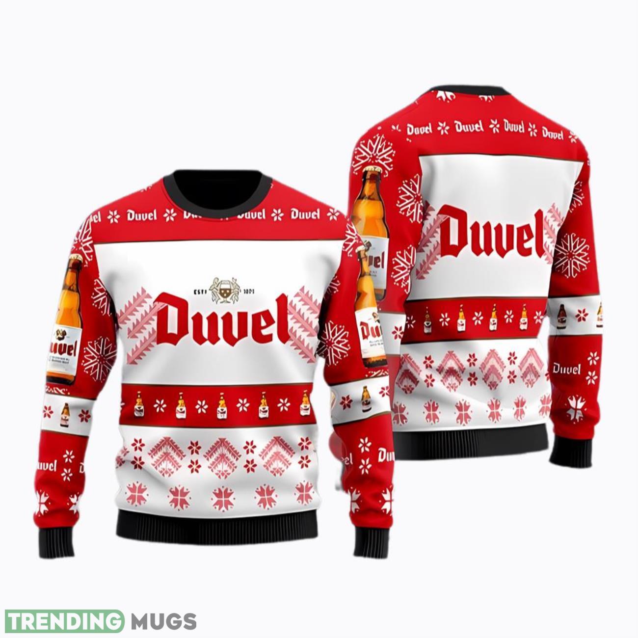 Simplee Duvel Beer Christmas Gift Ugly Christmas Sweater Product Photo 1 Simplee Duvel Beer Christmas Gift Ugly Christmas Sweater Product Photo 1